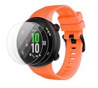 TopPerfekt Correa compatible con Garmin Forerunner 45 y 2 protectores de pantalla, pulsera deportiva de silicona de repuesto para Forerunner 45