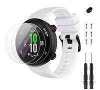 TopPerfekt Correa compatible con Garmin Forerunner 45 y 2 protectores de pantalla, pulsera deportiva de silicona de repuesto para Forerunner 45