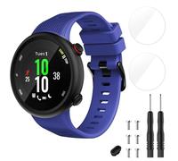 TopPerfekt Correa compatible con Garmin Forerunner 45s y 2 protectores de pantalla, pulsera deportiva de silicona de repuesto para Forerunner 45s