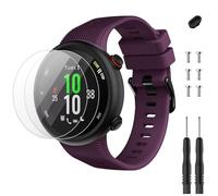 TopPerfekt Correa compatible con Garmin Forerunner 45s y 2 protectores de pantalla, pulsera deportiva de silicona de repuesto para Forerunner 45s