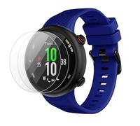 TopPerfekt Correa compatible con Garmin Forerunner 45s y 2 protectores de pantalla, pulsera deportiva de silicona de repuesto para Forerunner 45s