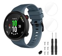 TopPerfekt Correa compatible con Garmin Forerunner 45s y 2 protectores de pantalla, pulsera deportiva de silicona de repuesto para Forerunner 45s