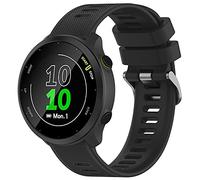 TopPerfekt Correa compatible con Garmin Forerunner 55 de 20 mm de silicona suave de repuesto para Venu Sq/Forerunner 645/Watch Active 2/Galaxy Watch 42MM (gris oscuro)