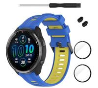 TopPerfekt Correa compatible con Garmin Forerunner 965, correa de repuesto de silicona suave y 2 protectores de pantalla, correa para reloj inteligente 965 para mujeres y hombres