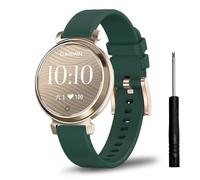 TopPerfekt Correa compatible con Garmin Lily 2, correa de repuesto delgada de silicona suave de liberación rápida para Lily 2, Garmin Lily2 Active (14 mm) correa de reloj inteligente (hebilla de oro