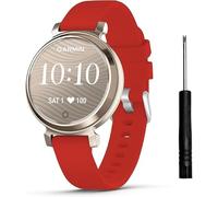 TopPerfekt Correa compatible con Garmin Lily 2, correa de repuesto delgada de silicona suave de liberación rápida para reloj inteligente Lily 2 (14 mm), color rojo