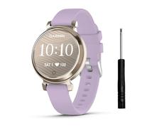 TopPerfekt Correa compatible con Garmin Lily 2, correa de repuesto delgada de silicona suave de liberación rápida para Lily 2, Garmin Lily2 Active (14 mm), color morado pálido