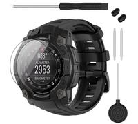 TopPerfekt Correa de reloj compatible con Garmin Instinct E Band de 45 mm y 40 mm, correa de repuesto ajustable de silicona suave compatible con Garmin Instinct E Watch Band para mujeres y hombres