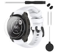 TopPerfekt Correa de reloj compatible con Garmin Instinct E Band de 45 mm y 40 mm, correa de repuesto ajustable de silicona suave compatible con Garmin Instinct E Watch Band para mujeres y hombres
