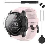 TopPerfekt Correa de reloj compatible con Garmin Instinct E Band de 45 mm y 40 mm, correa de repuesto ajustable de silicona suave compatible con Garmin Instinct E Watch Band para mujeres y hombres
