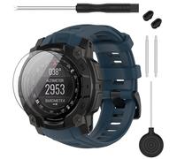 TopPerfekt Correa de reloj compatible con Garmin Instinct E Band de 45 mm y 40 mm, correa de repuesto ajustable de silicona suave compatible con Garmin Instinct E Watch Band para mujeres y hombres