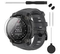 TopPerfekt Correa de reloj compatible con Garmin Instinct E Band de 45 mm y 40 mm, correa de repuesto ajustable de silicona suave compatible con Garmin Instinct E Watch Band para mujeres y hombres