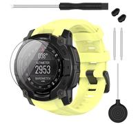TopPerfekt Correa de reloj compatible con Garmin Instinct E Band de 45 mm y 40 mm, correa de repuesto ajustable de silicona suave compatible con Garmin Instinct E Watch Band para mujeres y hombres
