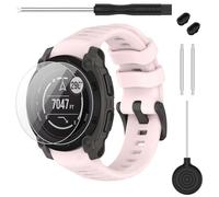 TopPerfekt Correa de reloj compatible con Garmin Instinct E Band de 45 mm y 40 mm, correa de repuesto ajustable de silicona suave compatible con Garmin Instinct E Watch Band para mujeres y hombres