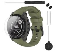 TopPerfekt Correa de reloj compatible con Garmin Instinct E Band de 45 mm y 40 mm, correa de repuesto ajustable de silicona suave compatible con Garmin Instinct E Watch Band para mujeres y hombres
