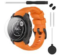 TopPerfekt Correa de reloj compatible con Garmin Instinct E Band de 45 mm y 40 mm, correa de repuesto ajustable de silicona suave compatible con Garmin Instinct E Watch Band para mujeres y hombres