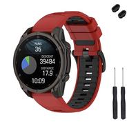 TopPerfekt Correa de reloj de 26 mm compatible con Garmin Fenix 8 de 51 mm, correa de reloj de silicona suave para Instinct 3 50 mm/Tactix 8 51 mm/Descent Mk1/Mk2 reloj inteligente para mujeres y