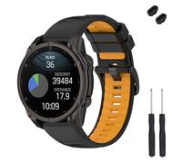 TopPerfekt Correa de reloj de 26 mm compatible con Garmin Fenix 8 de 51 mm, correa de reloj de silicona suave para Instinct 3 50 mm/Tactix 8 51 mm/Descent Mk1/Mk2 reloj inteligente para mujeres y