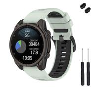 TopPerfekt Correa de reloj de 26 mm compatible con Garmin Fenix 8 de 51 mm, correa de reloj de silicona suave para Instinct 3 50 mm/Tactix 8 51 mm/Descent Mk1/Mk2 reloj inteligente para mujeres y