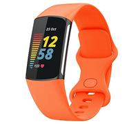 TopPerfekt - Correa de repuesto ajustable para Fitbit Charge 5, correa de repuesto de silicona flexible para seguimiento de actividad de carga 5 para hombre y mujer, S