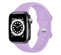 TopPerfekt Correa de silicona compatible con Apple Watch Correa de 38 40 42 44 mm, correas de repuesto de silicona para iWatch Series 6 5 4 3 2 1 SE (38/40mm-S/M, Lavanda)