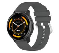 TopPerfekt Correa deportiva compatible con Garmin Venu 4 de 41 mm/3S/2S Quickfit, correa ajustable de silicona de 18 mm de repuesto para Vivoactive 4S, Vivomove 3S, Forerunner 265S/255S Music-gris