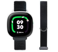 TopPerfekt Correas compatibles con Fitbit Ace LTE, suaves y duraderas, de velcro, resistentes al agua, transpirables, correas de repuesto deportivas, color negro