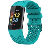 TopPerfekt Correas Deportivas compatibles con Fitbit Charge 5, Correa Ajustable de Silicona Transpirable, Correa de Repuesto para Reloj de Pulsera para Charge 5, Mujeres y Hombres (Verde Azulado)