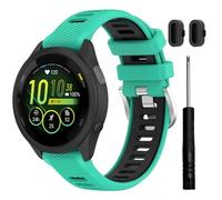 TopPerfekt Correas deportivas compatibles con Garmin Forerunner 265S / 255S Music/Venu 3S / Forerunner255S / Venu 2S, correa deportiva de silicona ajustable de repuesto para hombres y mujeres (18 mm)