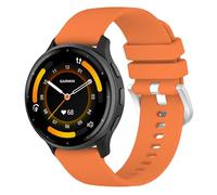 TopPerfekt Correas deportivas compatibles con Garmin Venu 3S/Venu 2S/F265S (18 mm), correa de repuesto rápida de silicona suave ajustable para reloj F255S Music/F255S-naranja, 18 mm
