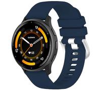 TopPerfekt Correas deportivas compatibles con Garmin Venu3S/Venu 2S/F265S (18 mm), correa de repuesto rápida de silicona suave ajustable para reloj F255S Music/F255S-azul profundo de 18 mm