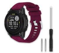TopPerfekt Correas deportivas compatibles con Garmin Watch Band Descent G1 Solar, correa de reloj ajustable de silicona suave de repuesto para Garmin Descent G1 Solar/Descent G1-rojo vino