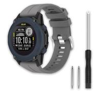 TopPerfekt Correas deportivas compatibles con Garmin Watch Band Descent G1 Solar, correa de reloj ajustable de silicona suave de repuesto para Garmin Descent G1Solar/Descent G1-gris