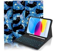 TopPerfekt Funda con teclado Bluetooth para iPad de 10ª generación de 10.9 pulgadas (2022), (A16) de 11ª/10ª generación de 11 pulgadas 2025 con retroiluminación de 7 colores, bonito diseño estético