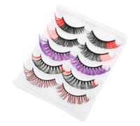 TOPPERFUN 1 caja Pestañas Postizas de Sintética Coloridas Rizadas D Mixtos para Extensión y Maquillaje Cómodas y Reutilizables para Uso Diario
