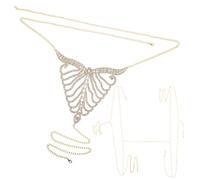 TOPPERFUN 1 juego Cadenas de Cuerpo de Rhinestone para Mujeres Set Bragas y Cadena de Cintura para Fiesta y Ocasiones Nocturnas