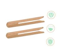 TOPPERFUN 1 juego Clip De Sellado De Madera Para Bolsas De Alimentos Clip De Sellado Para Aperitivos Abrazadera De Sellado De Haya Abrazadera De Sellado De Madera Para 2 piezas