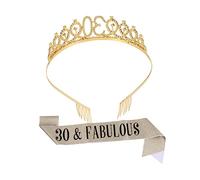 TOPPERFUN 1 juego Crown Sash Set For Birthday Parties Birthday Etiquette Belt Decoration