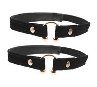 TOPPERFUN 1 Par Correas para Tacones Altos Antideslizantes de Elástica S·uave Cordones para Zapatos Mujer con Hebilla Metálica Cinturón de Fijación para Calzado sin Cordones Negro Mate for Fiestas