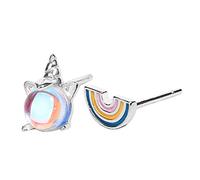 TOPPERFUN 1 par Pendientes de Unicornio de Color para Mujer y Niñas Aretes Asimétricos con Diseño Creativo y Detalles Joyería para y