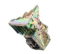 TOPPERFUN 1 PCS Cristal de Bismuto Mineral Espécimen de Roca Irregular Natural Piedras Preciosas de Colección Educativa Adorno Decorativo de Mesa para Oficina Salón y Aficionados de Geología