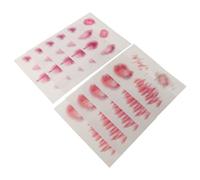 TOPPERFUN 10 Hojas Pegatinas de Cicatrices Falsas 3d para Maquillaje de Halloween, Reutilizables y Fáciles de Limpiar, Ideales para Fiestas y Noches de Bar