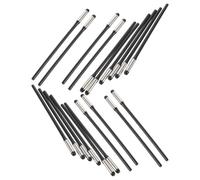 TOPPERFUN 10 Pares de Fundas Protectoras para Patillas de Gafas de Metal Negras Soportes Antideslizantes Aplicables para Patillas de Repuesto Recambio Cómodo para Gafas en Uso Diario