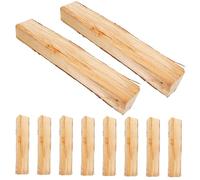 TOPPERFUN 10 Piezas Chimenea Decorativa De Leña Registros Falsos Leños De Gas para Chimenea Troncos para Decoración Leña Falsa Troncos De Chimenea Brown Madera