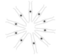 TOPPERFUN 10 Piezas Cierre para Riel de Cortina de Plástico Abs Resistente Cierre de Presión Doble para Rectas Instalación sin Herramientas de Accesorio Antirrobo para Cortinas