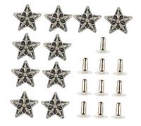TOPPERFUN 10 Remaches Cónicos de Aleación de Zinc Plata para Manualidades DIY Diseño Creativo y Acabado Lujoso, Paquete de 10 Piezas para Accesorios y Decoración