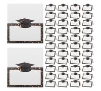 TOPPERFUN 100 Tarjetas de Mesa para Graduación Forma de Birrete Blanco para Escribir o Imprimir Decoración para Fiestas y Organización de Asientos Recuerdo Personalizado para Graduados