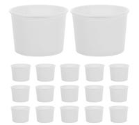 TOPPERFUN 100 Unidades Recipientes de Papel para Sopa y Helado Desechables, Prácticos Cuencos Blancos de Papel Resistentes Prueba de Fugas para Comida para Llevar y Clubs