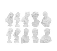 TOPPERFUN 10piezas Estatuas para Boceto De Personaje Naturaleza Muerta y Decoración del Hogar Artesanía De Resina Blanca De Dibujo para Sketch y Estudio