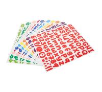 TOPPERFUN 12 hojas Pegatinas DIY Letras y Números Coloridos Reflectantes Autoadhesivas para Decorar Álbumes Buzones y Manualidades Adhesivos Versátiles para Superficies